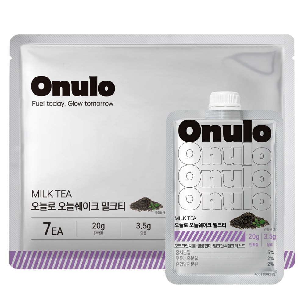 오늘로 오늘쉐이크 식사대용 단백질 쉐이크 밀크티맛, 7개, 40g 24,500원