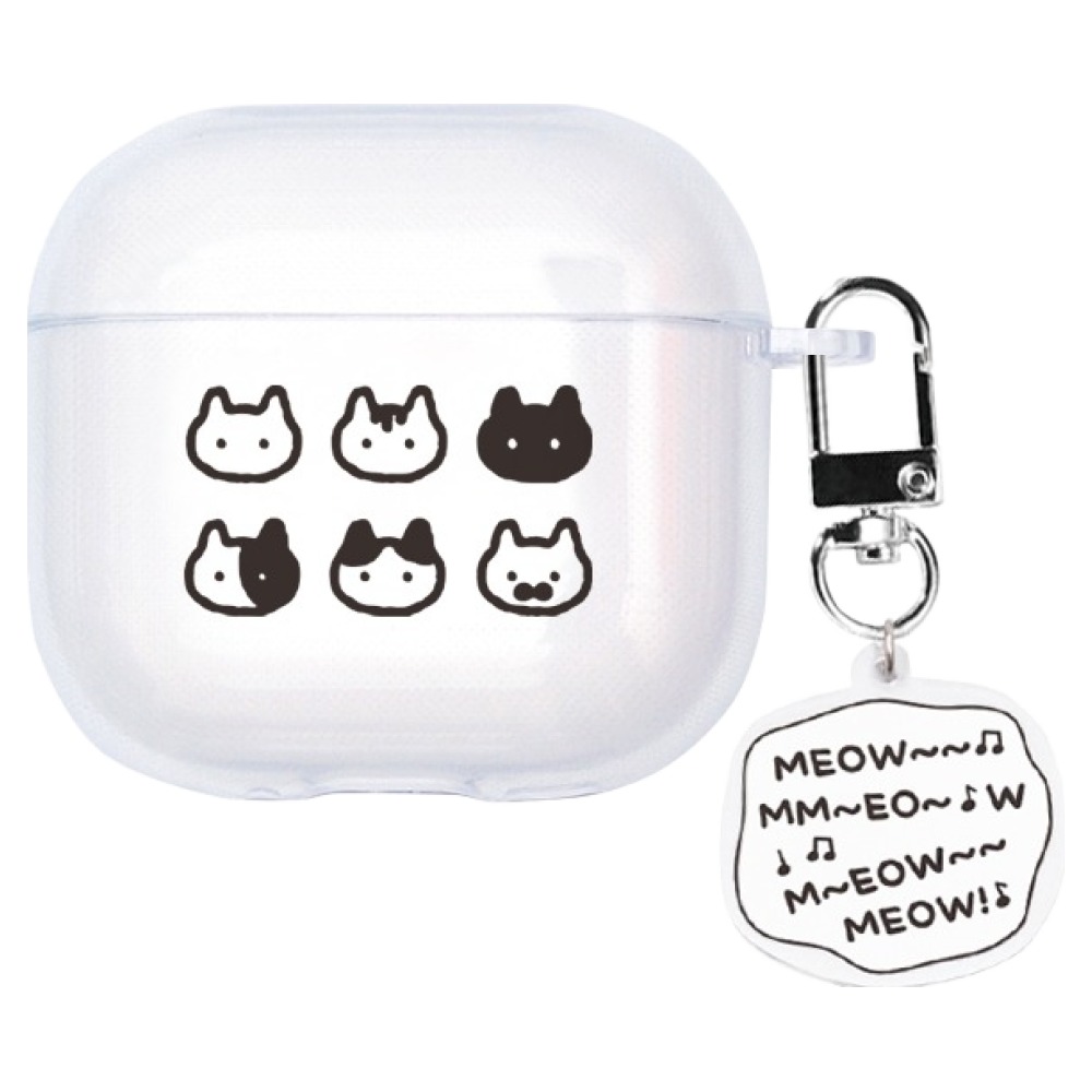 우먼스9999 에어팟 4세대 투명 키링 케이스, 여섯고양이, 1개, 단일상품 9,900원