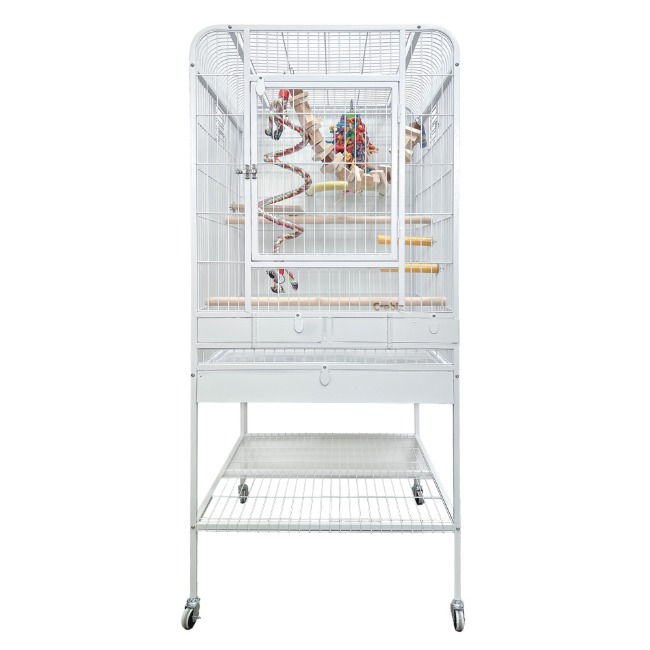 국내맞춤 대형 앵무새 새장 케이지 넓고 편안한 생활 공간, 1개, 화이트 328,950원