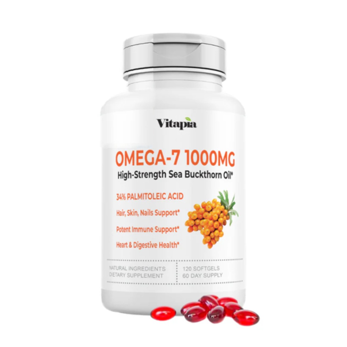 오메가7 씨벅톤 1000mg 120정, 콜레스테롤, 혈압, 카로티노이드, 토코페롤, 토코트리에놀 강력한 항산화제 122,000원