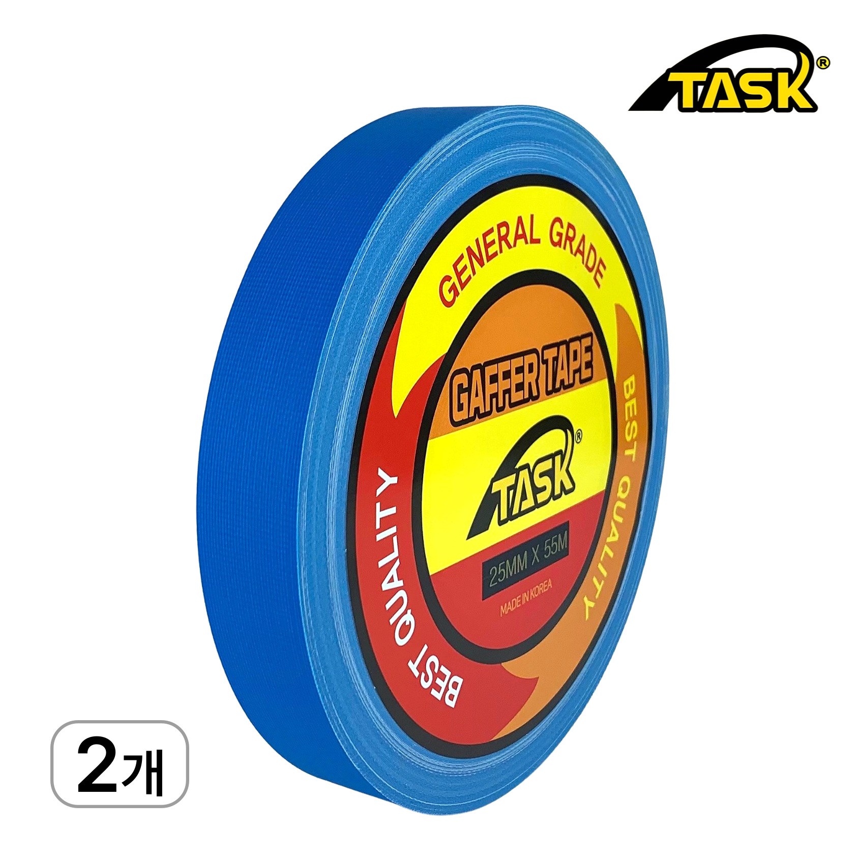 테스크 수출용(국내산) 개퍼테이프 무광 면테이프 25MM X 55M, MATT SKY BLUE 16,800원