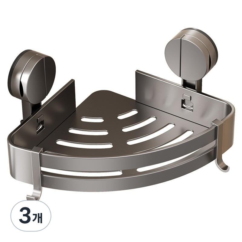 라이프툴스 욕실 흡착식 선반 무타공 코너 선반, 3개, 코너그레이 23,990원