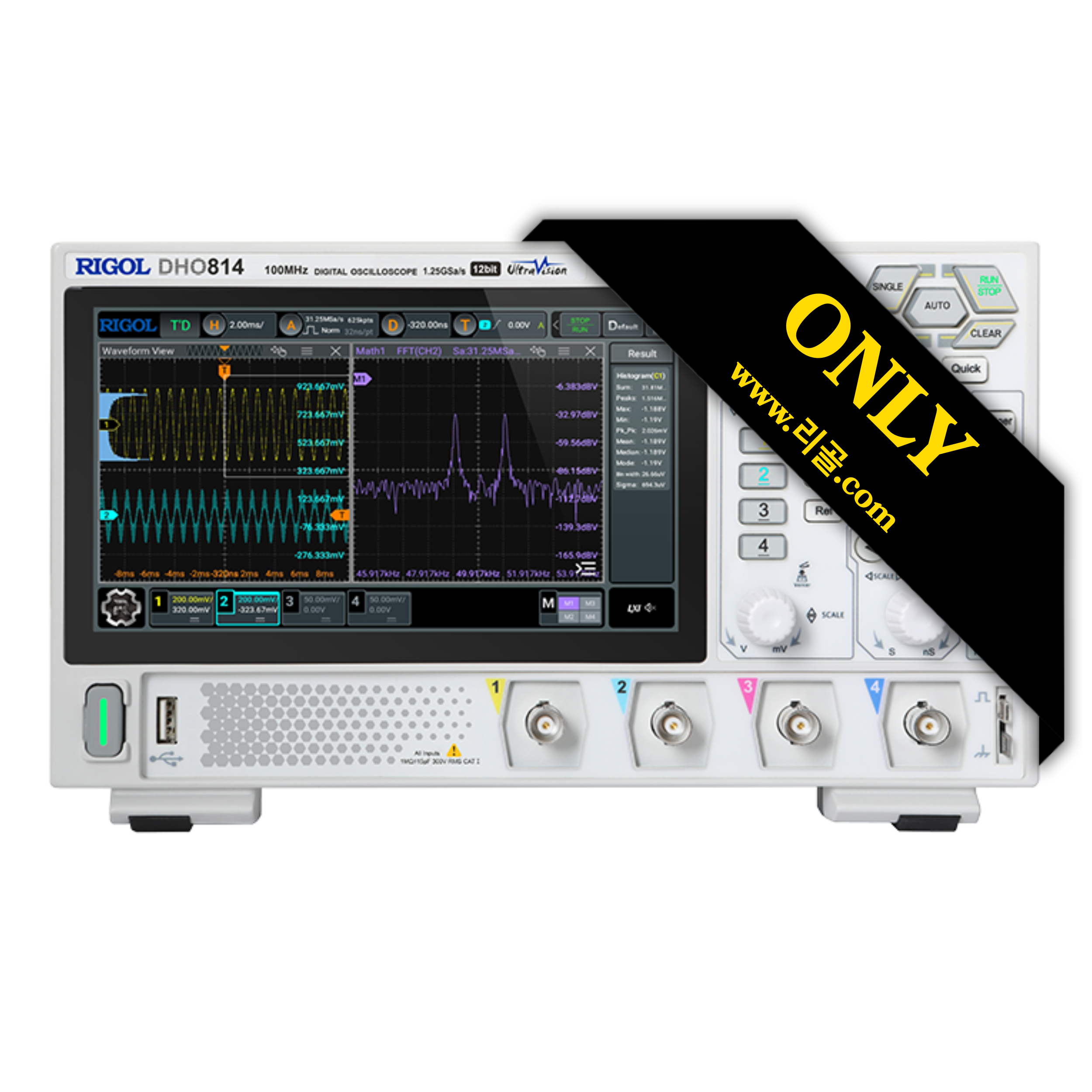 RIGOL 리골 DHO814 - 4채널 / 100MHz 디지털 오실로스코프 Digital Oscilloscope 830,500원