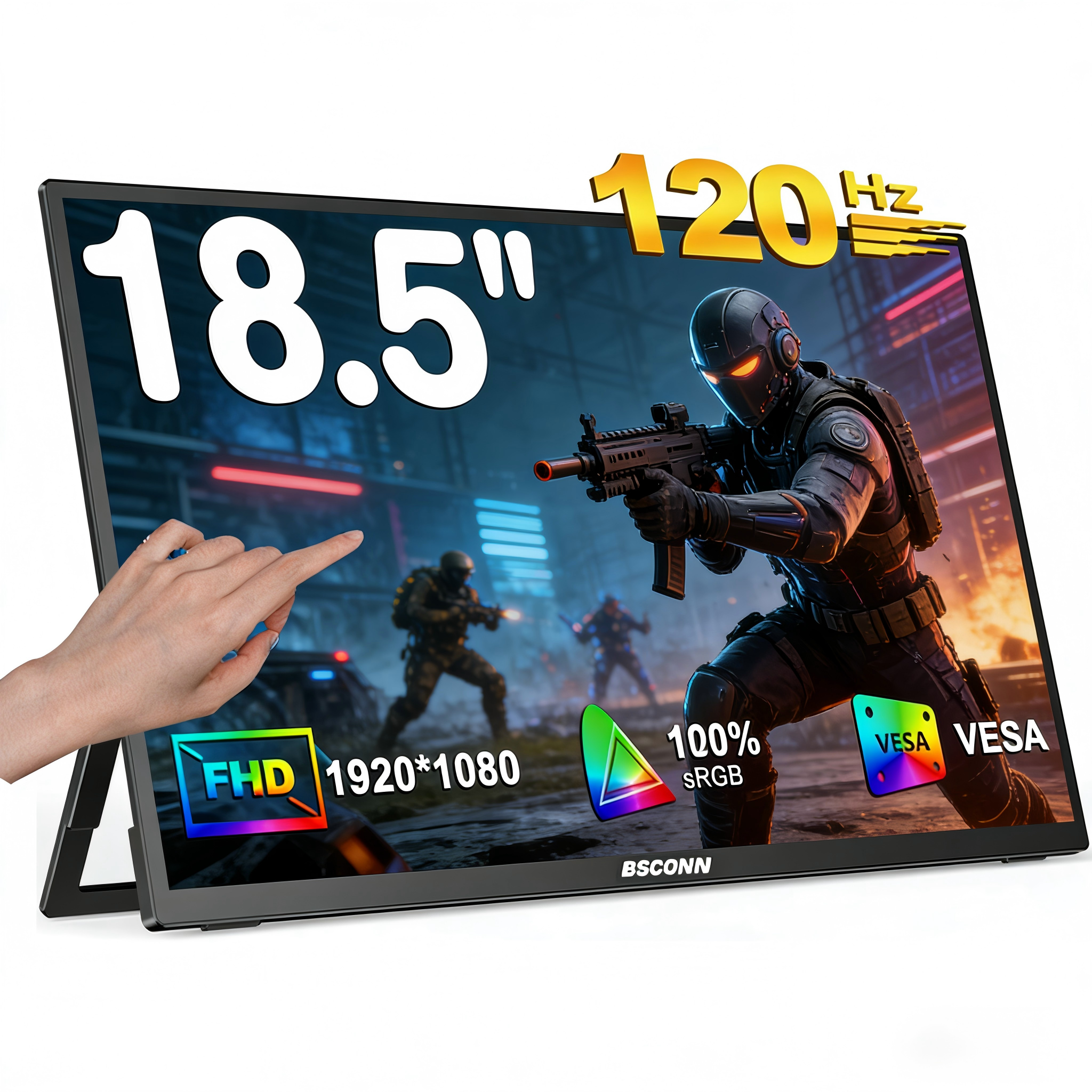 BSCONN 베쓰콘 18.5인치 FHD 터치식 포터블 모니터 215,000원