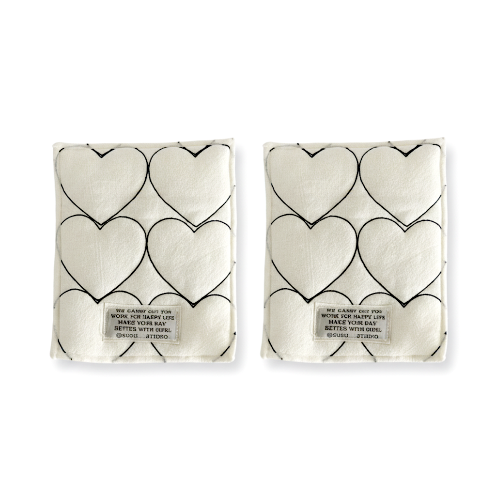 에이오알비 하트 체크 컵받침 코스터 2p, 화이트 9,300원