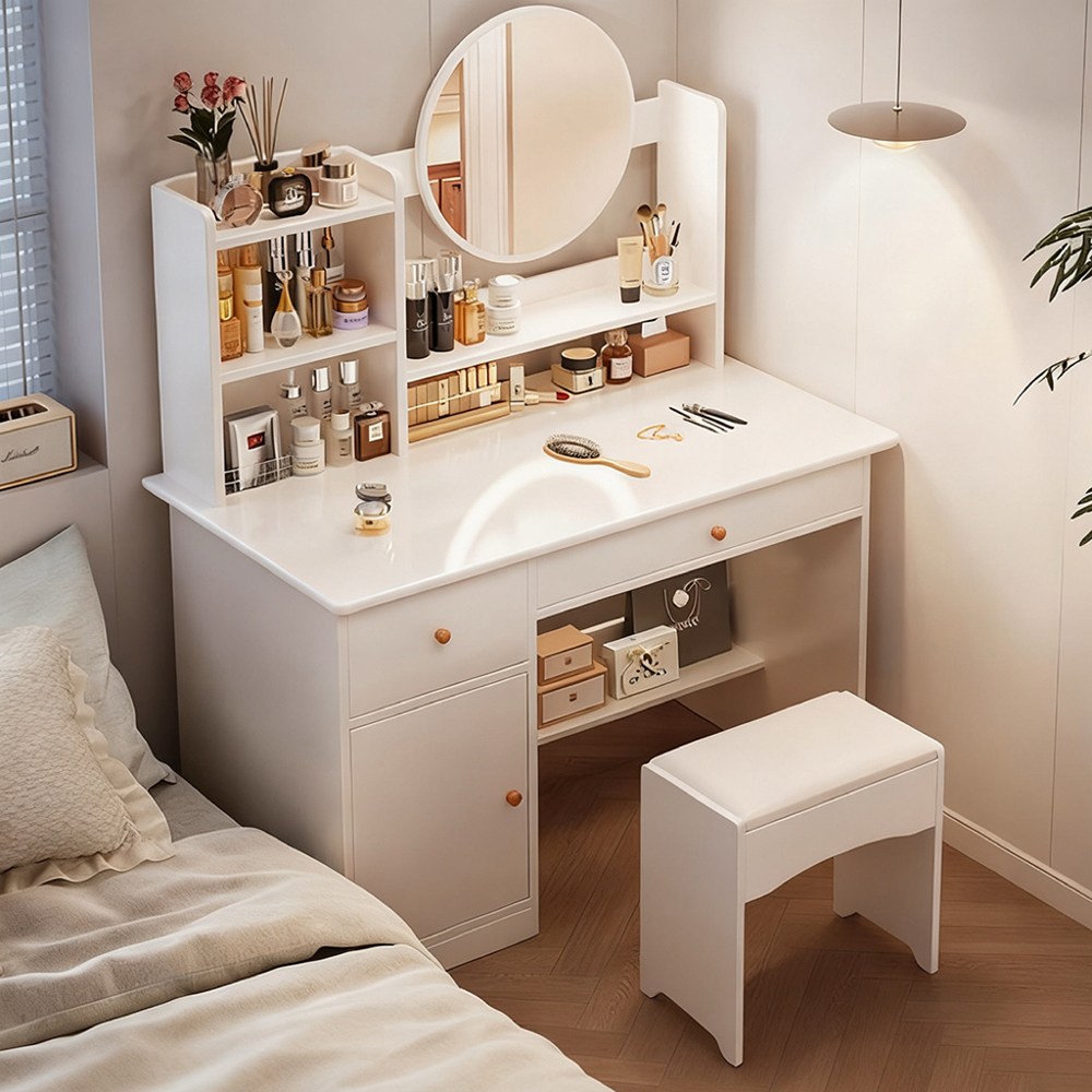 다중 서랍 멀티 수납 화장대 세트 led 조명화장대 원룸 심플 북유럽화장대 150,300원
