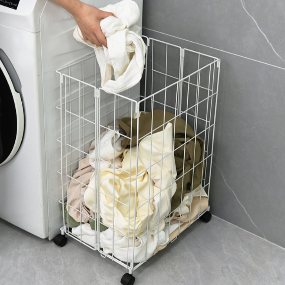 톰유 대용량 빨래통 세탁 바구니 접이식 틈새 빨래바구니, 화이트 28,900원
