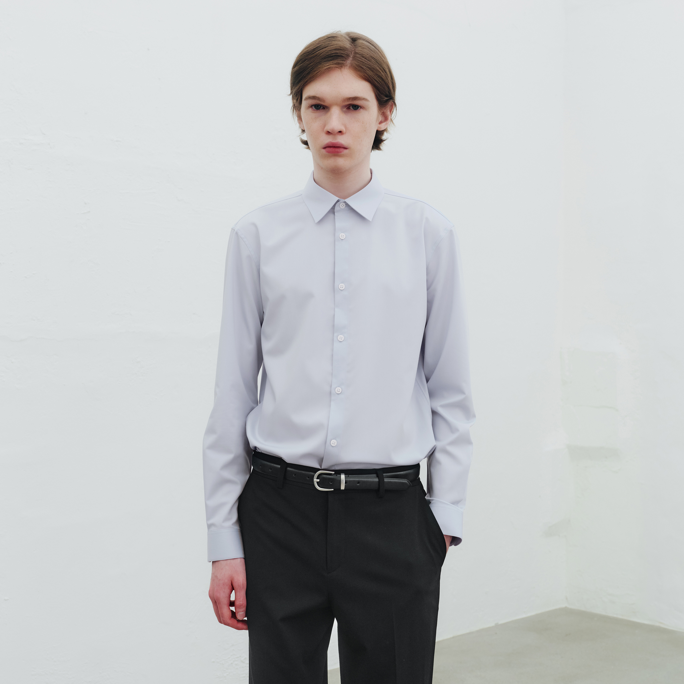 마인드브릿지 남성용 이지케어 스판 솔리드 레귤러 드레스 셔츠 MADS0180 22,440원