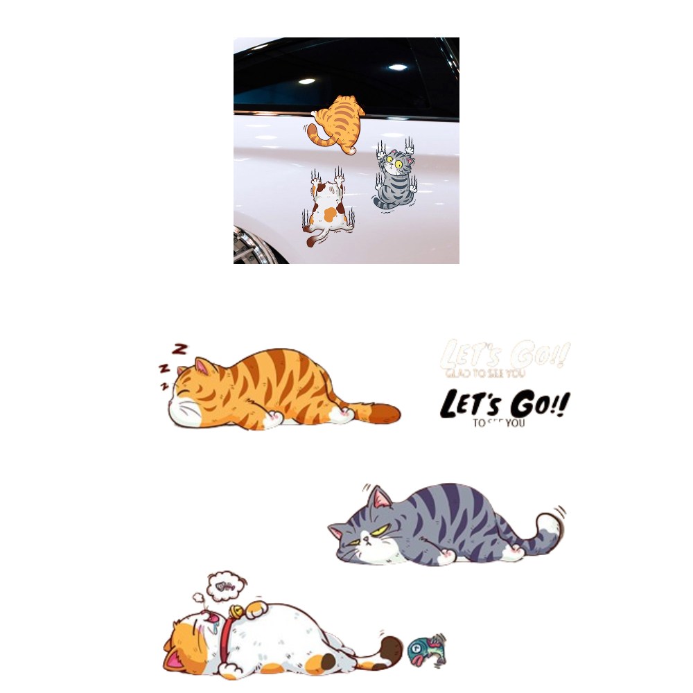 바이유즈 차량용 고양이스티커 스크래치 흠집, 1개 8,700원