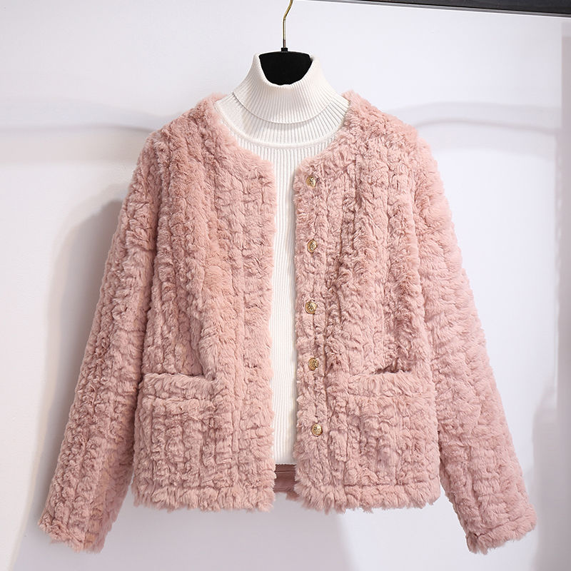 여성 뽀글이 플리스 노카라 자켓 코트 루즈핏 크롭 후리스 재킷 아우터 38,900원