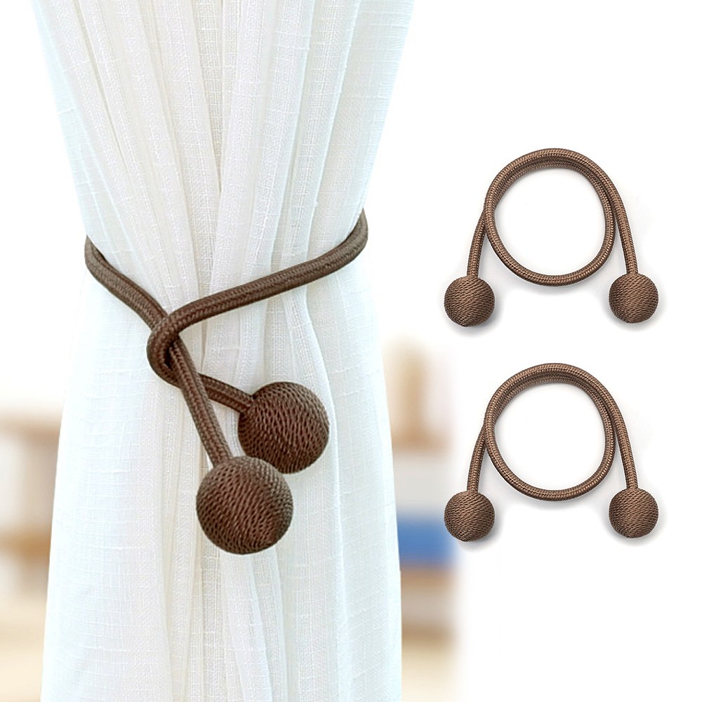 윈샵 마그네틱 자석 커튼 끈, 모카, 2개 5,900원
