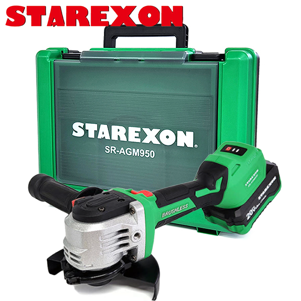공구왕황부장 스타렉슨 무선 전동 충전 그라인더 SR-AGM950 21V 4.0Ah 풀세트 100mm 199,000원