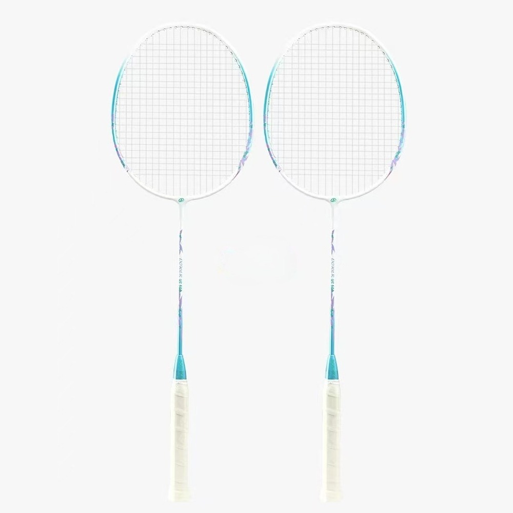 베스트셀러 가정 운동 고탄성 카본 배드민턴 라켓 세트 고내구성 초보 성인용 셔틀콕 증정, 1세트, 블루 카본 배드민턴 라켓 56,880원