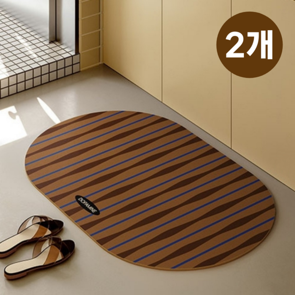 조이제이 빨아쓰는 화장실 욕실매트 규조토 발매트, 2개, 모카브라운 13,820원