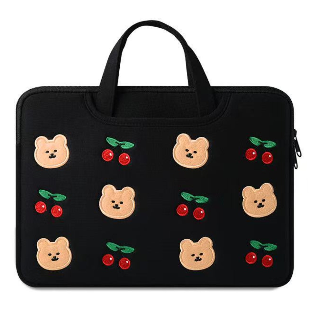 노트북 파우치 귀여운 손잡이 가방 곰돌이 케이스 맥북 갤럭시탭 아이패드, 체리베어, 1개 23,800원
