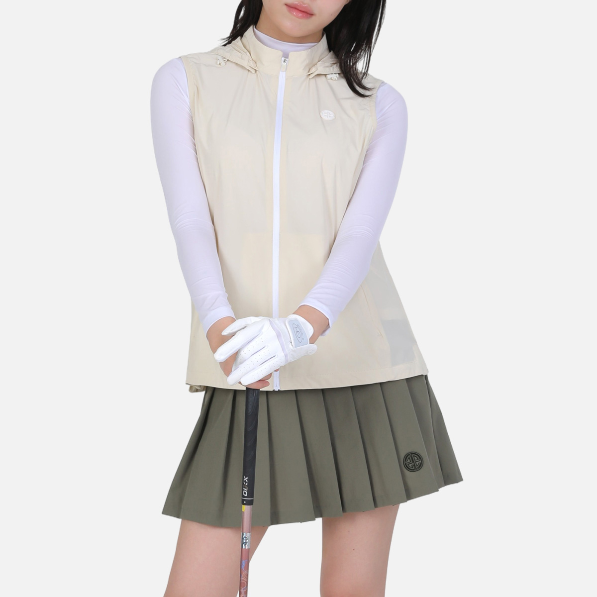 <투엘라> 여성 후드 조끼 / 루미너스 후드 탈부착 에어 메쉬 스판 등산 아웃도어 골프 조끼 45,980원