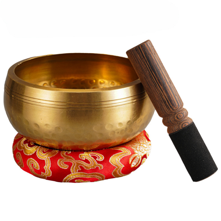 네팔 히말라야 수제 구리 싱잉볼 티베트 공양발 명상 요가 사운드 힐링용 풀문 진동 치유 법기, 1개, 황동 43,000원