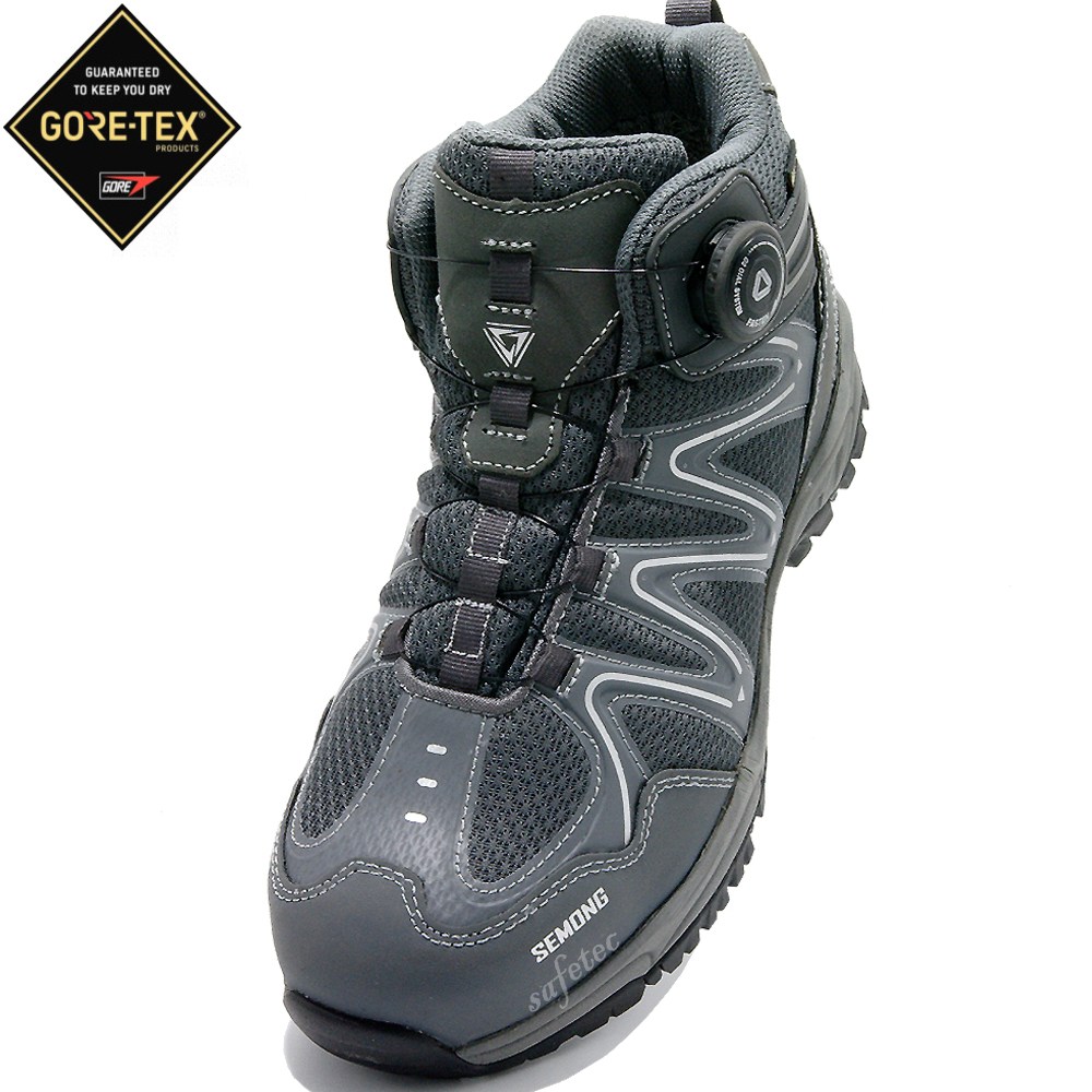 고어텍스 방수 투습 통풍 다이얼 발목높은 그레이 안전화 경량 발편한 KCS인증 발보호 토우캡 쿠션깔창 남자 여성 작업화 117,000원