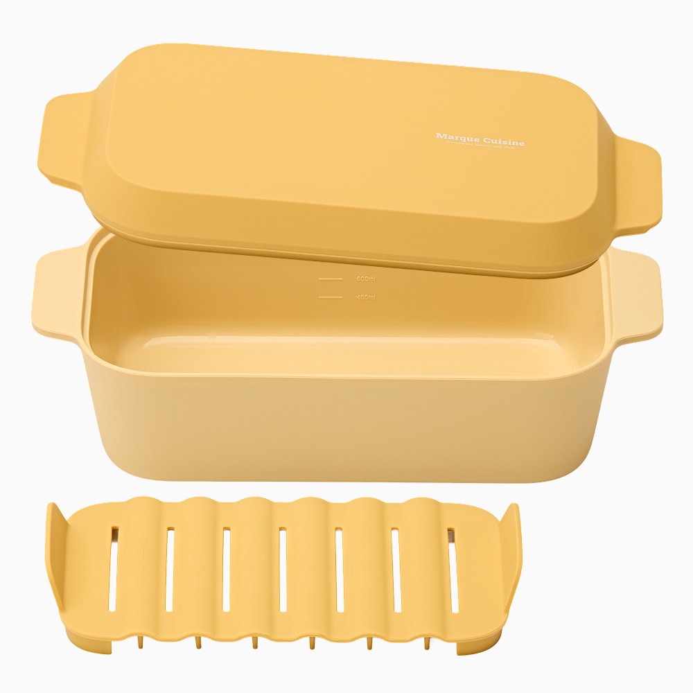 마르쿠진 촉촉 스팀팝 실리콘 전자레인지 생선 & 멀티 찜기 1200ml, 본품+받침대, 1개, 코튼옐로우 32,900원