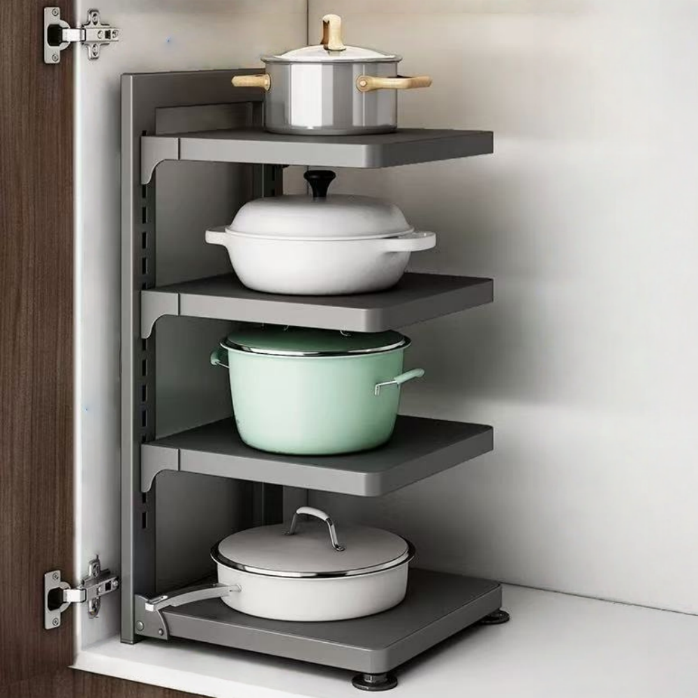 UNIQUEZON 높이조절 후라이팬 정리대 주방 탈부착 냄비 프라이팬 정리 선반 15,800원
