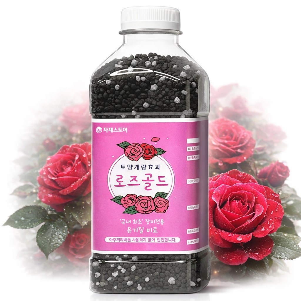 자재스토어 장미전용비료 로즈골드 장미영양제 꽃 화훼류 비료 +전용장갑제공, 현재가 7,900원