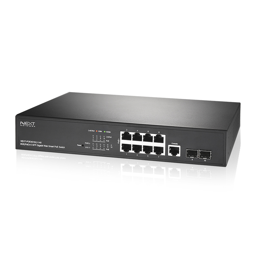 NEXT-POE4010L2-140 8포트 POE 2포트 광 SFP 스위치, 1개 165,100원