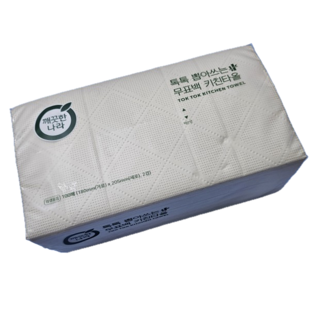 깨끗한나라 톡톡 뽑아쓰는 대나무 키친타올 무표백 대용량 100매 6팩 도톰함 24,320원