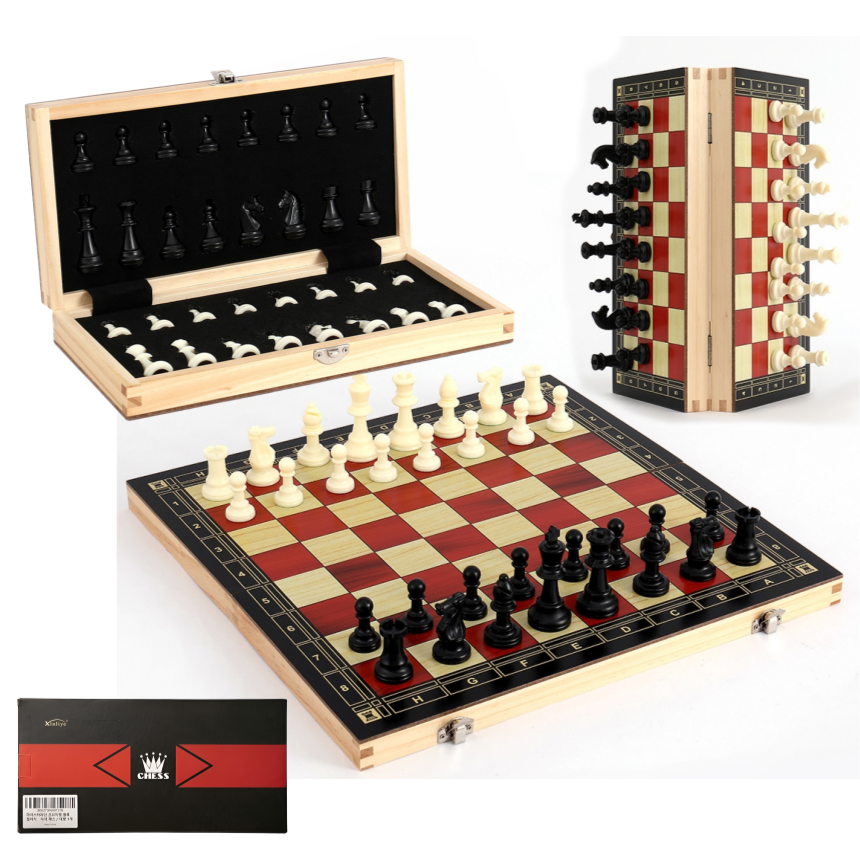 마이스터라인 프리미엄 원목 접이식 자석 체스, 1개, 대형 29,900원