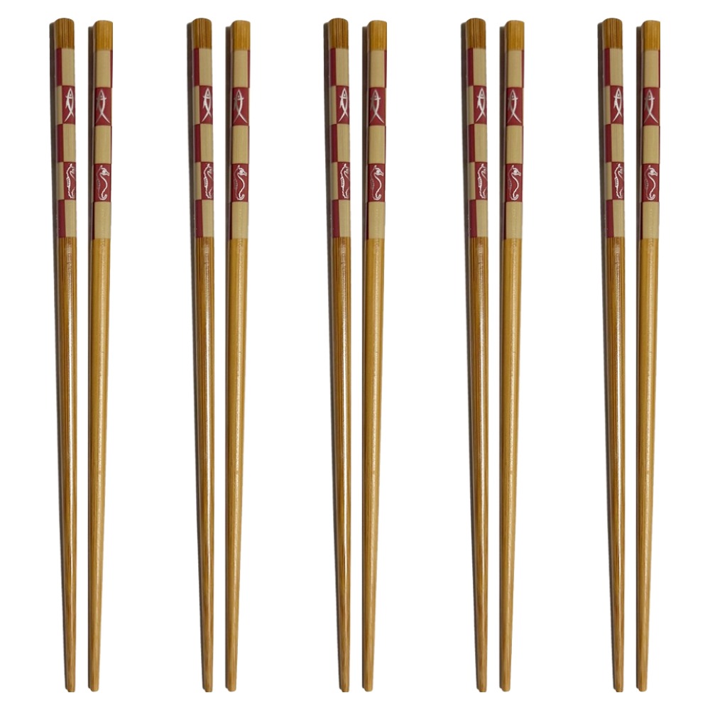 영수산업카멜 대나무 체크 전사 젓가락 5벌 세트 1,710원