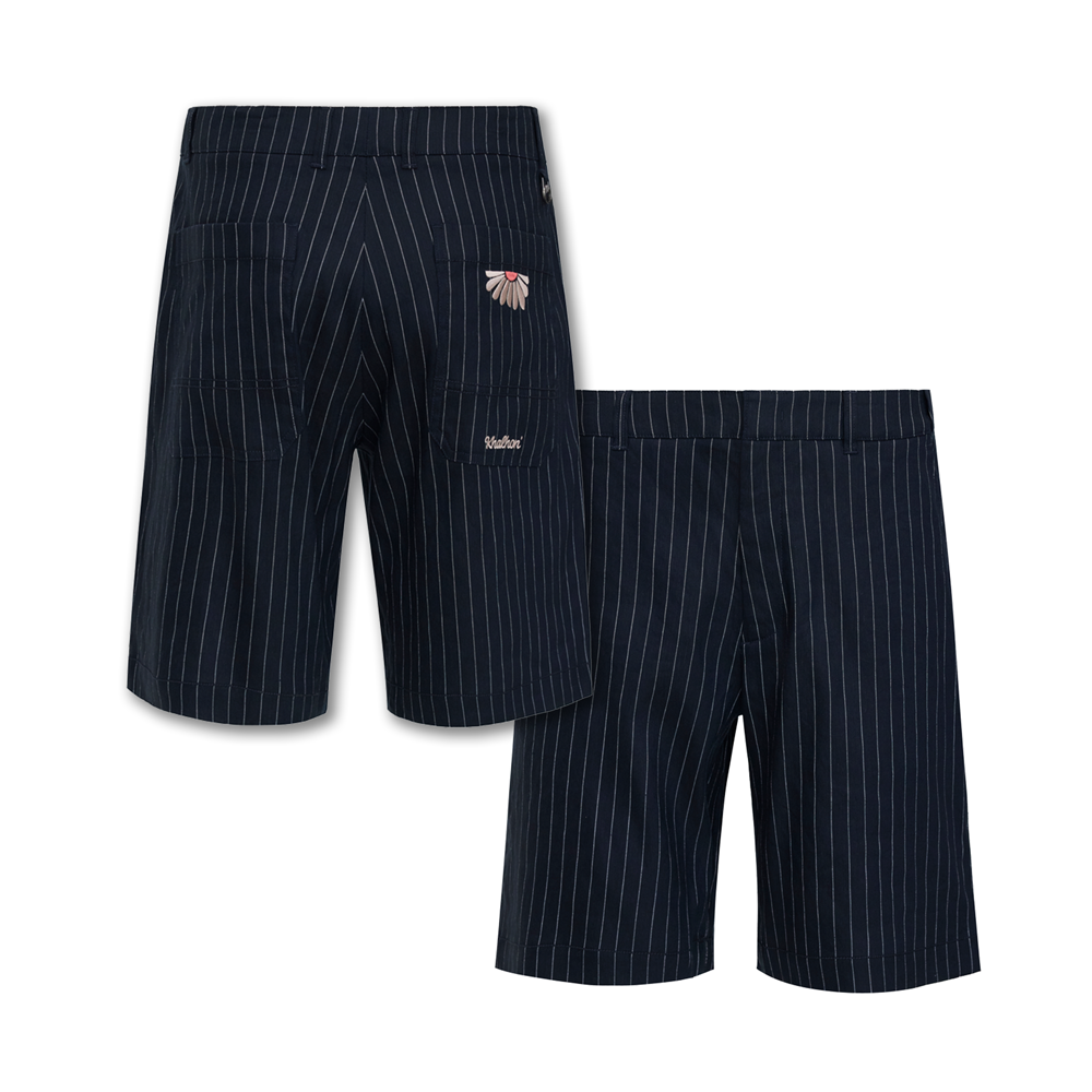 깔롱골프 남성 린넨 스트라이프 골프 반바지 여름용 무릎 위 길이 네이비 139,000원
