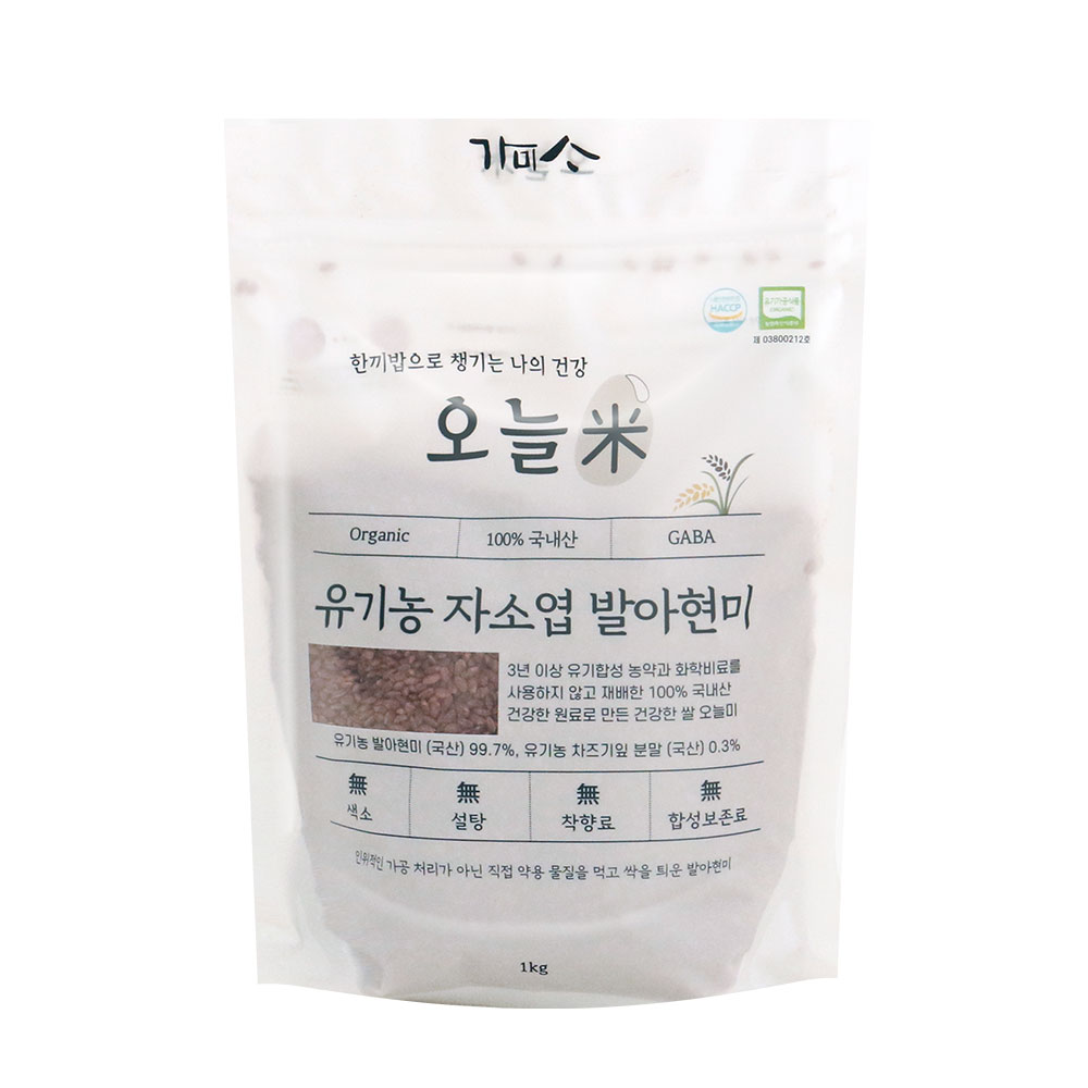 오늘미 유기농 발아현미 발아흑미, 1개, 1kg 12,900원