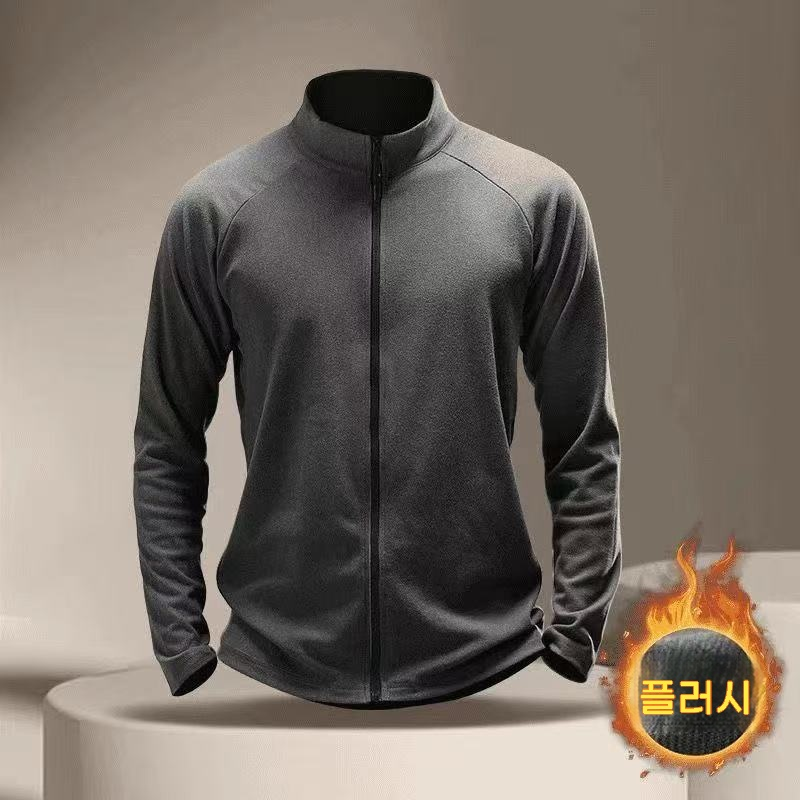AURALA 남성 겨울 캐주얼 트레이닝 점퍼 기모 보습 하이넥 속건 러닝 야상 카디건 29,800원
