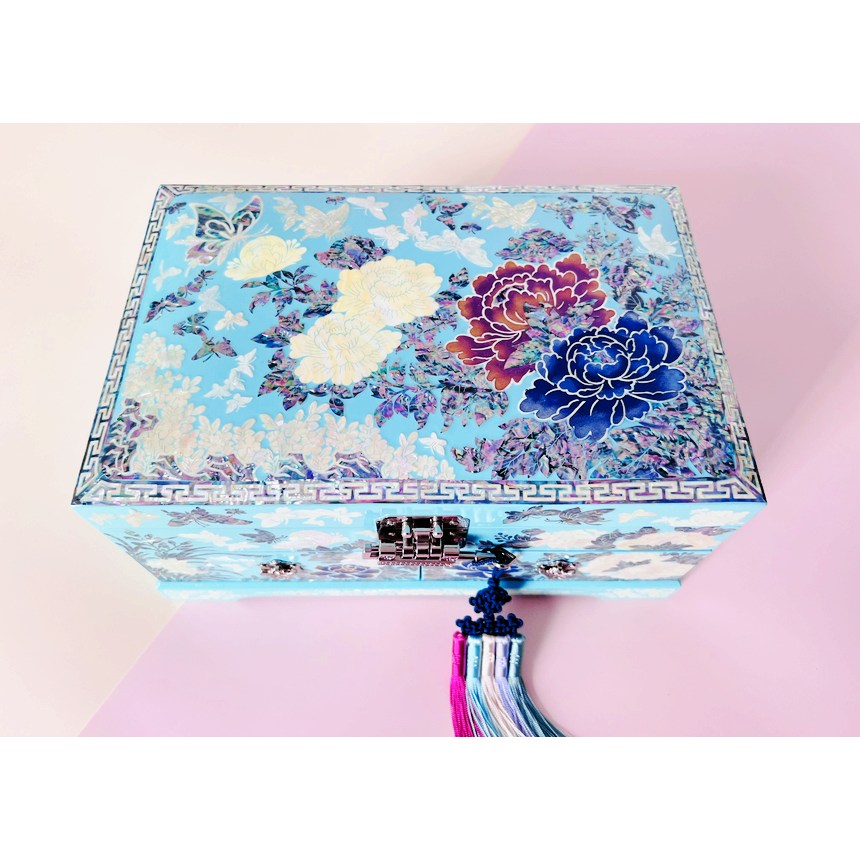 블랑 블랙 자개보석함 장미 목단 자개함 로즈 한우 오마카세 맞춤제작 자개함 고기집 예단함 315,000원