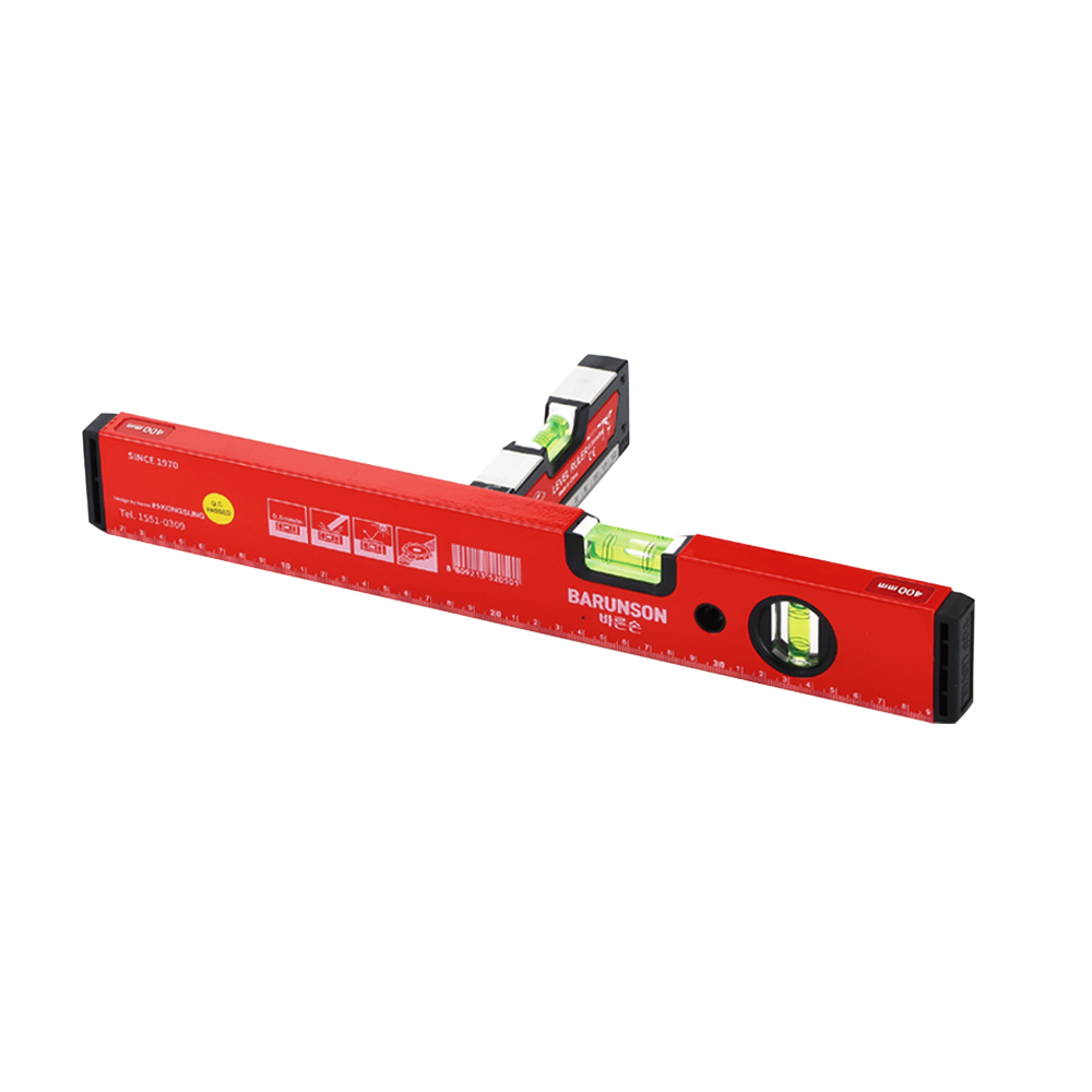 바른손 T형 알루미늄 접이식 자석 수평대 수평자 수평계 목공 BRS-400A 400mm 19,900원