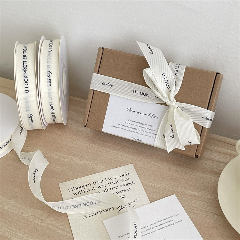 올리브파티 영문레터링 아이보리 리본 20mm 31.5m 35야드 감사 답례품 면 리본 선물 포장, 1개, 31.5m, 5번 프리티 5,800원