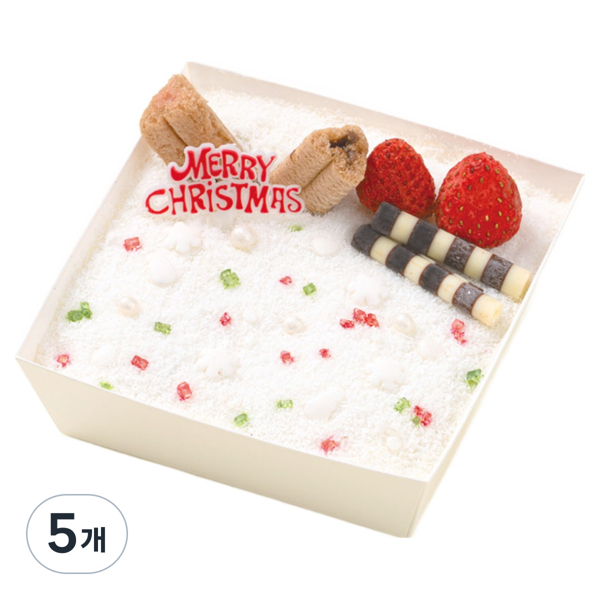 [요리하는떡카소] 크리스마스 떠먹는 케이크 만들기 1인 KIT (실온보관/비가열) 어린이 교육기관 수업용추천 돌봄 방과후 유치원 초등 공공기관 단체주문 추천, 5개, 크리스마스케이크 40,500원