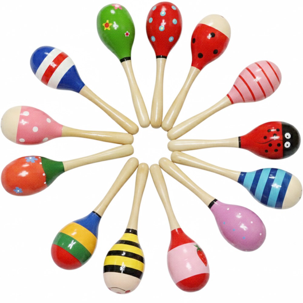 파피앙 원목 마라카스 악기놀이, PP13-초록흰색도트(1개) 2,300원