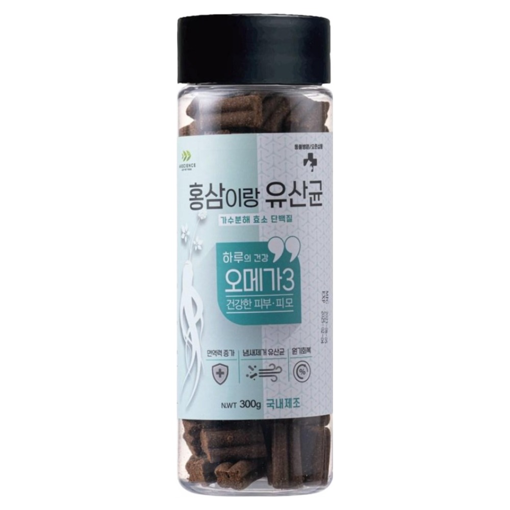 레디펫고 강아지 홍삼이랑유산균 가수분해 영양간식 오메가3 건강한 피부 피모, 오메가3(건강한 피부 피모), 300g, 1개 13,700원