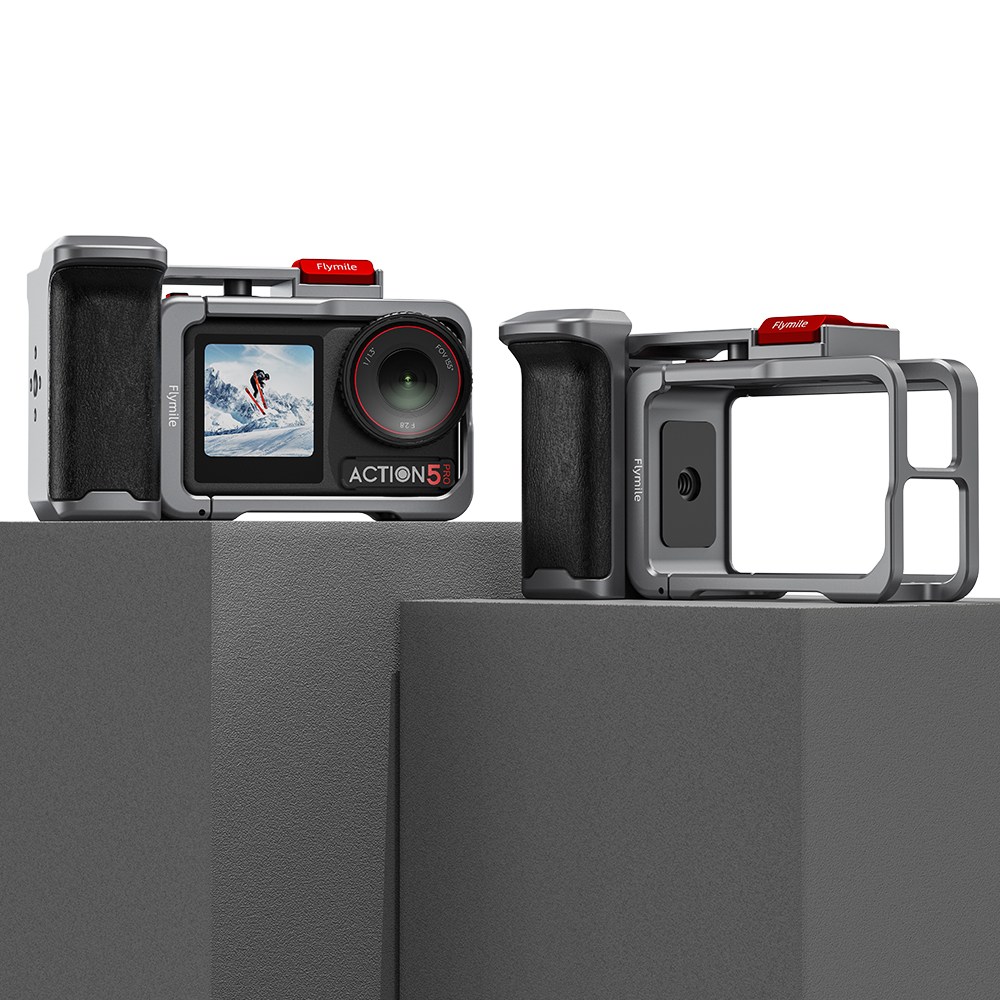 FLYMILE DJI 오스모 액션 3/4/5 프로 전용 스트리트 스냅 핸들 세트 콜드슈 확장 모듈형 알루미늄 핸드그립 충격방지 미끄럼방지 촬영 액세서리 풀세트, 1개, action 세트 85,000원