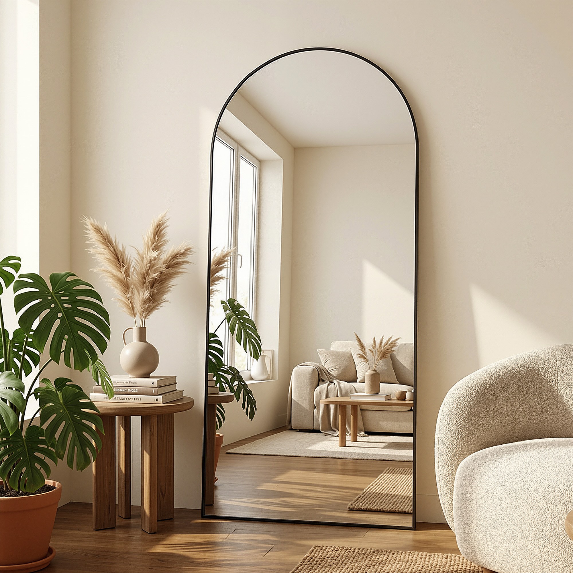 국내발송 당일출고 안토크 아치형 전신거울 대형거울 3in1 스탠드 벽걸이 거울 1780x800mm, 블랙 99,000원