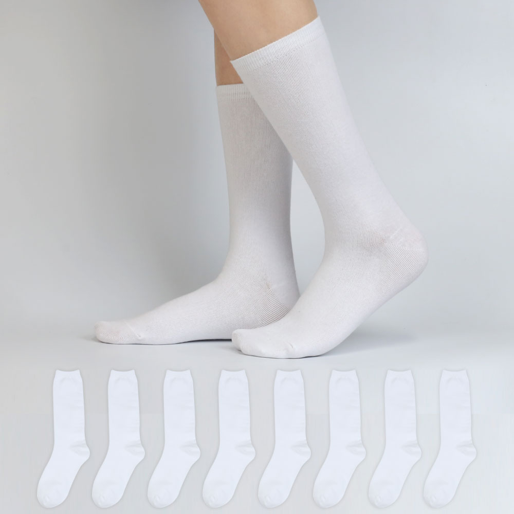 이지레그 여성용 프리미엄 베이스 무지 장목 양말 8켤레 세트 10,500원