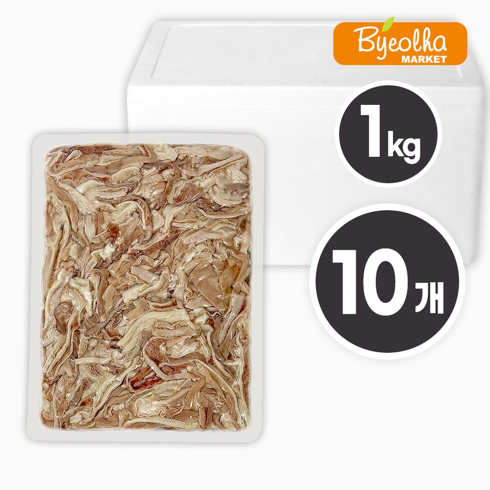 춘풍접객 삶은 돼지 내장 오소리감투 슬라이스 1kg (10개) 대용량 순대 국밥용 냉동 구이 업소용 식당용, 10개, 1kg 145,500원