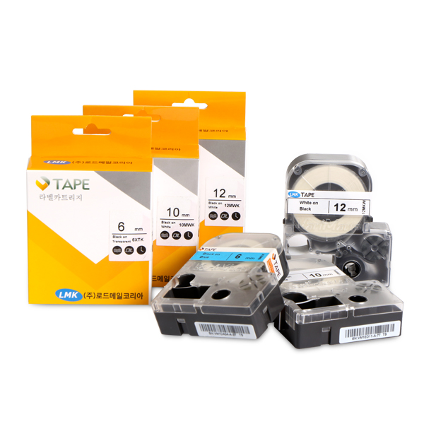 로드메일코리아 LMK 라벨프린터 전용 라벨테이프 12mm 라벨지 모음 11,000원