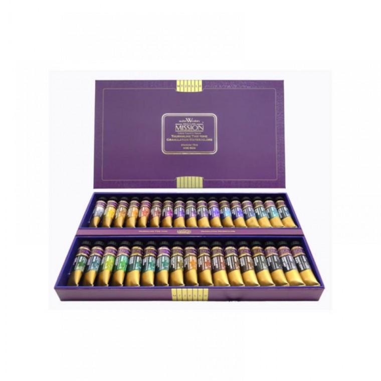 미젤로 미션 투르마린 투톤 그래뉼레이션 수채화물감 15ml 34색세트/MGC-8034 318,000원
