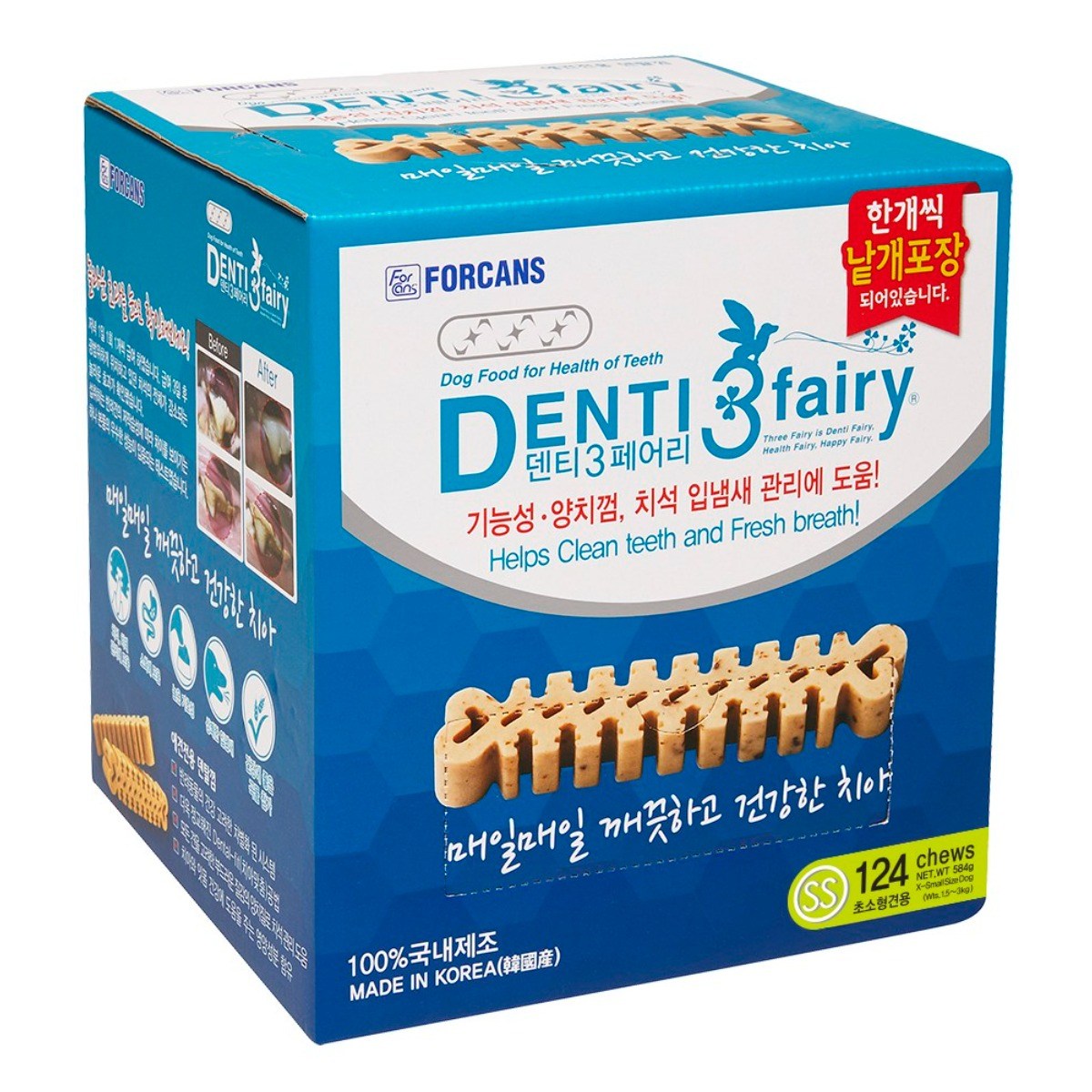 [45종선택 사은품] 포켄스 덴티페어리 디스펜서 강아지 대용량 덴탈껌 치아치석관리도움 32,000원