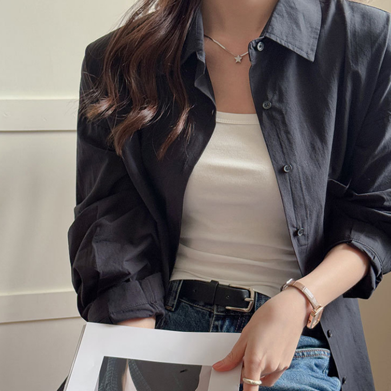 반야스토리 여성용 코튼 기본 루즈핏 셔츠 SS12A 34,000원