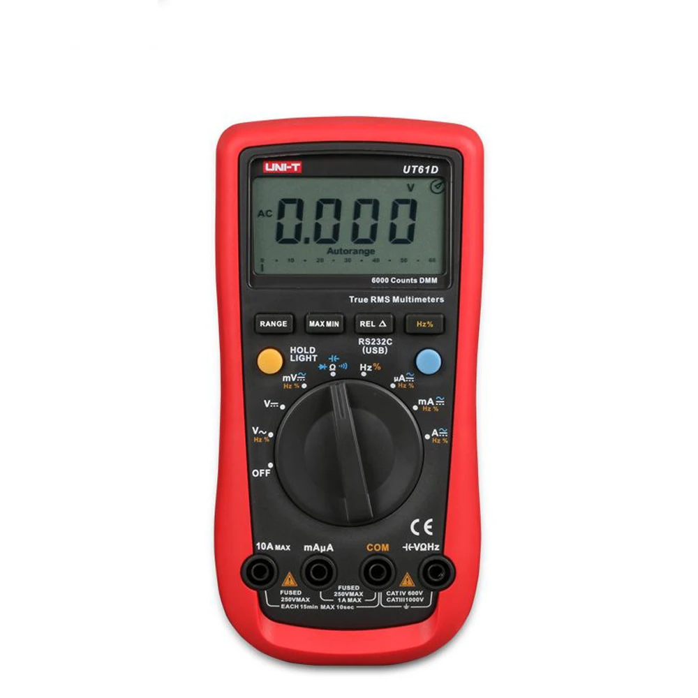 UNI-T UT61E+ 전문 디지털 멀티미터 1000V 전압계 커패시터 테스터 True RMS 자동차 멀티메트로 105,500원