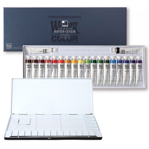 신한화구전문가용 12ml 20색+미광20칸알루미늄 팔레트 41,000원