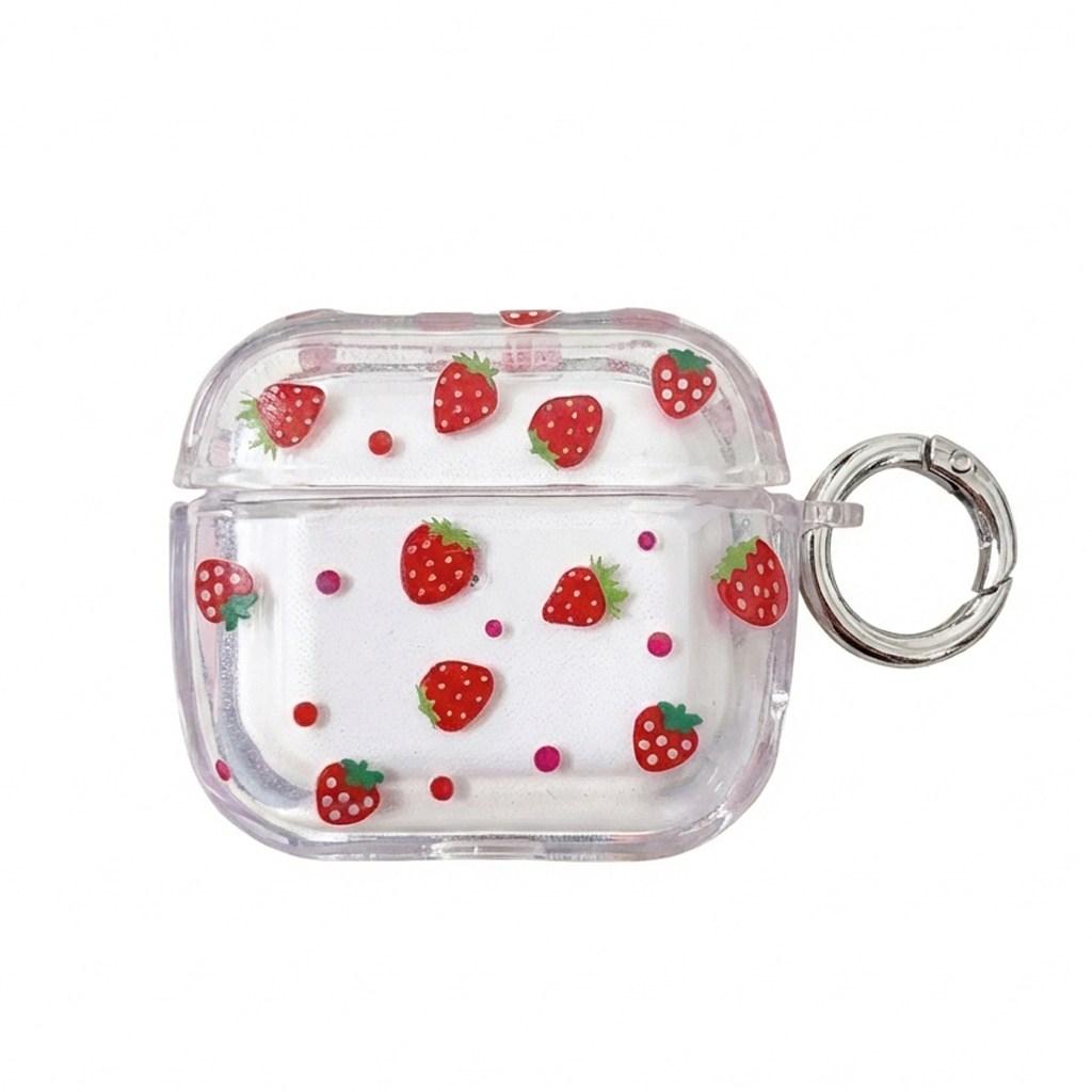 에이오알비 스트로베리 도트 에어팟 케이스, 1개, 화이트, 에어팟 4 9,900원