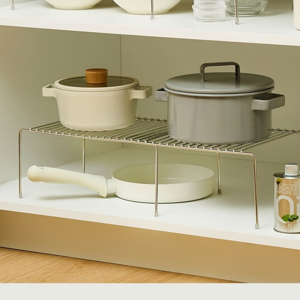 바겐슈타이거 주방 싱크대 상부 하부장 그릇 접시 프라이팬 냄비 수납 정리 스텐 슬라이드 랙 14,900원